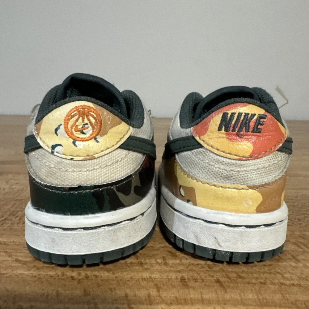 Size 6c - Nike Dunk Low SE TD Sail Multi-Camo DB1902 100 Toddler Baby Infant Kid